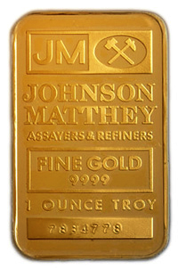 Twenty four carat Troy ounce 9999 pure Fine GOLD ingot